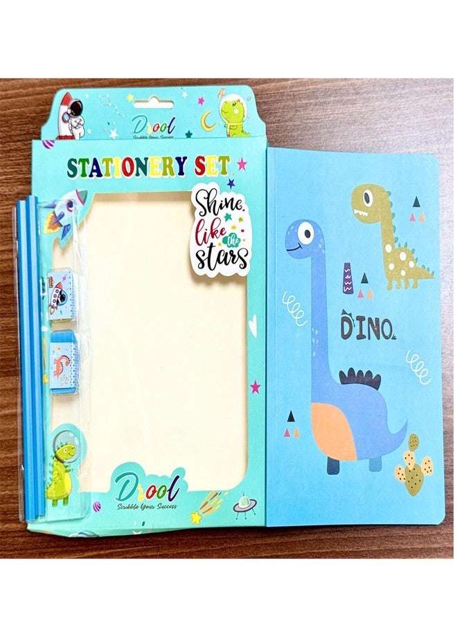 DEEDECORWAVE Dino Stationery Set for Boys & Girls - Includes Dino Badge, Dino Book, and Pen | Ideal Birthday Return Gift for Kids, Young Dino Lovers(Dino Book) - Image 4